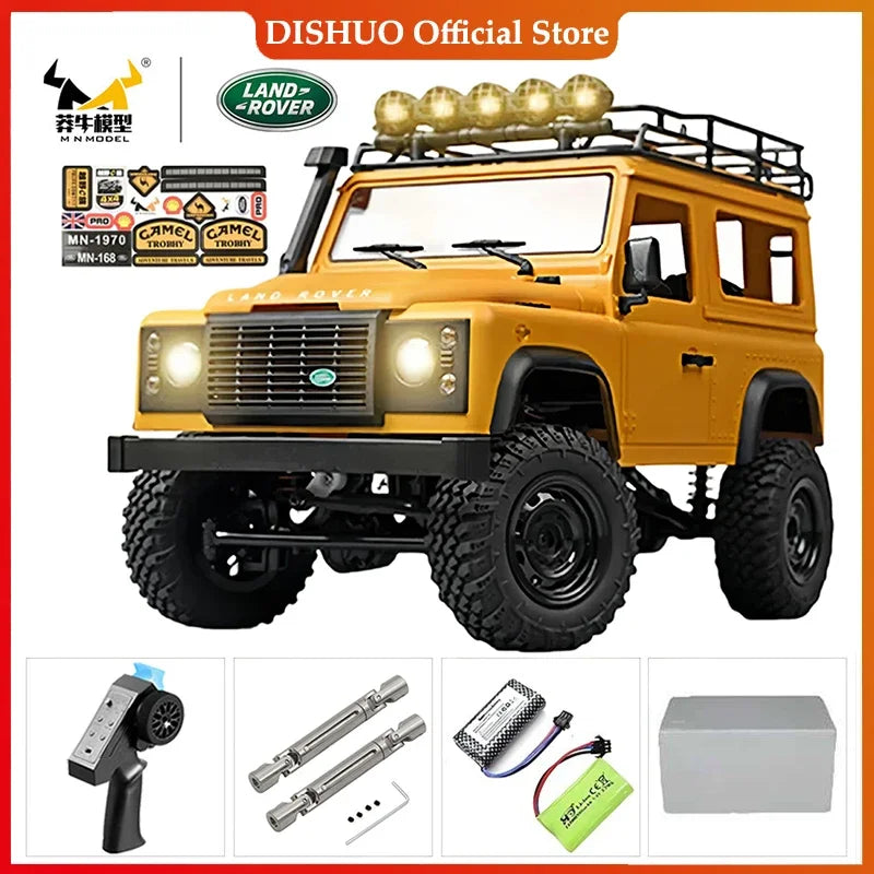 Voiture sur chenilles RC 4x4 MN128 MN82S 2.4G, Buggy d'escalade professionnel avec lumière LED, voitures télécommandées à grande échelle, jouets pour garçons, cadeau