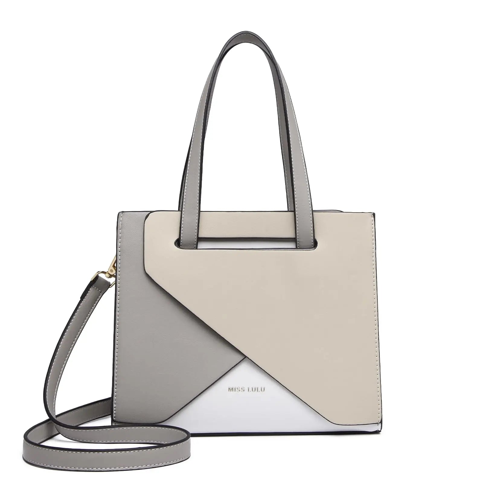 Sac à main en cuir PU pour femme Miss Lulu – sac à bandoulière moyen avec sangle réglable et poignée