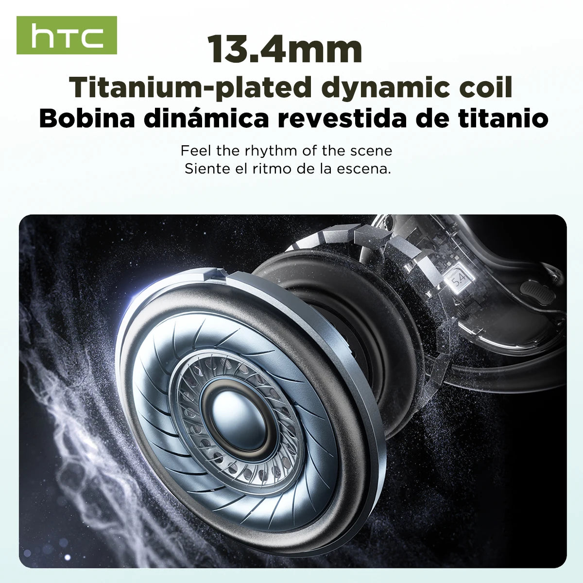 Écouteurs Bluetooth HTC NE19 AI OWS Casque de sport sans fil avec micro Basses puissantes Traducteur AI Écouteurs étanches Longue durée