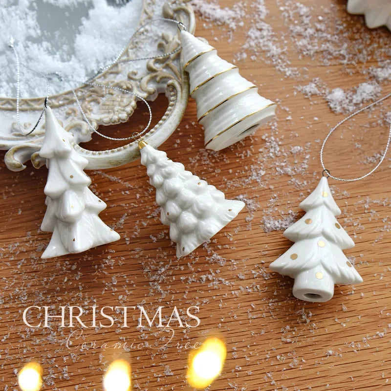 Mini sapin de Noël en céramique nordique, Décoration de Noël, arbre de Noël, cadeau de Noël, petits ornements