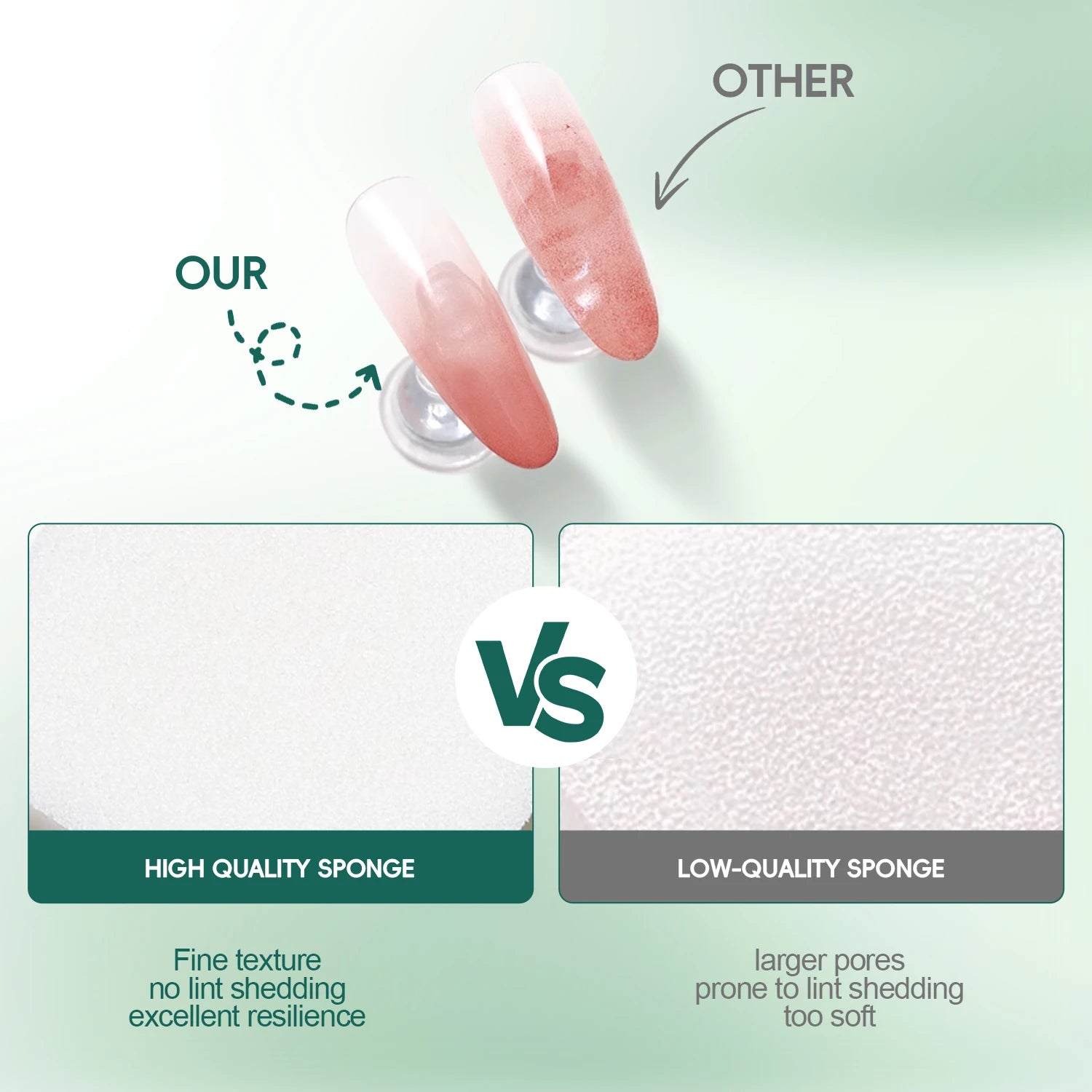 Kit Éponges Ombre Ongles 100 pcs + Stylo Applicateur