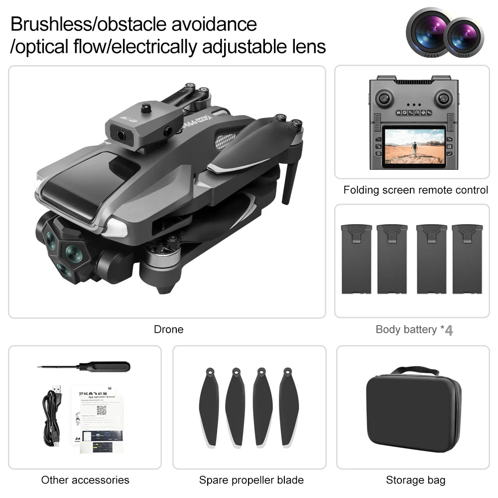 Drone M66MAX – 4K HD, Écran Omnidirectionnel, Évitement d’Obstacles, Drone RC