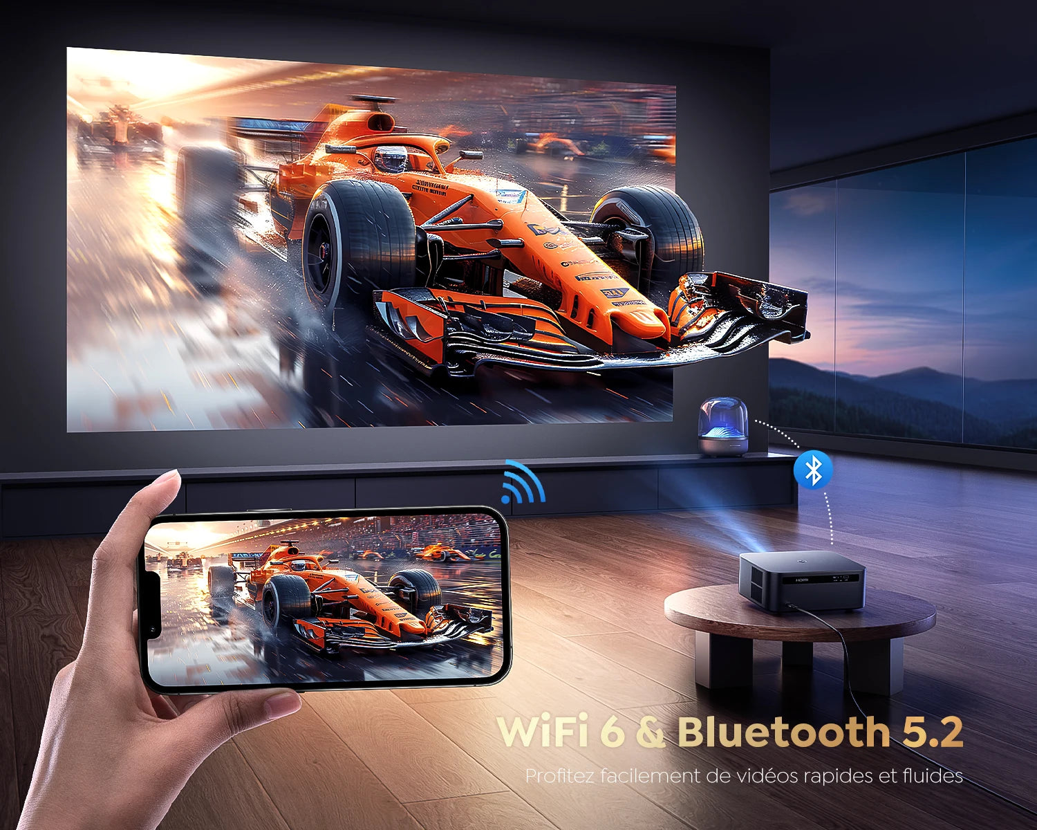 Projecteur Vidéo PUTRIMS 4K 1500 ANSI – Home Cinéma avec Netflix et Android TV 11.0