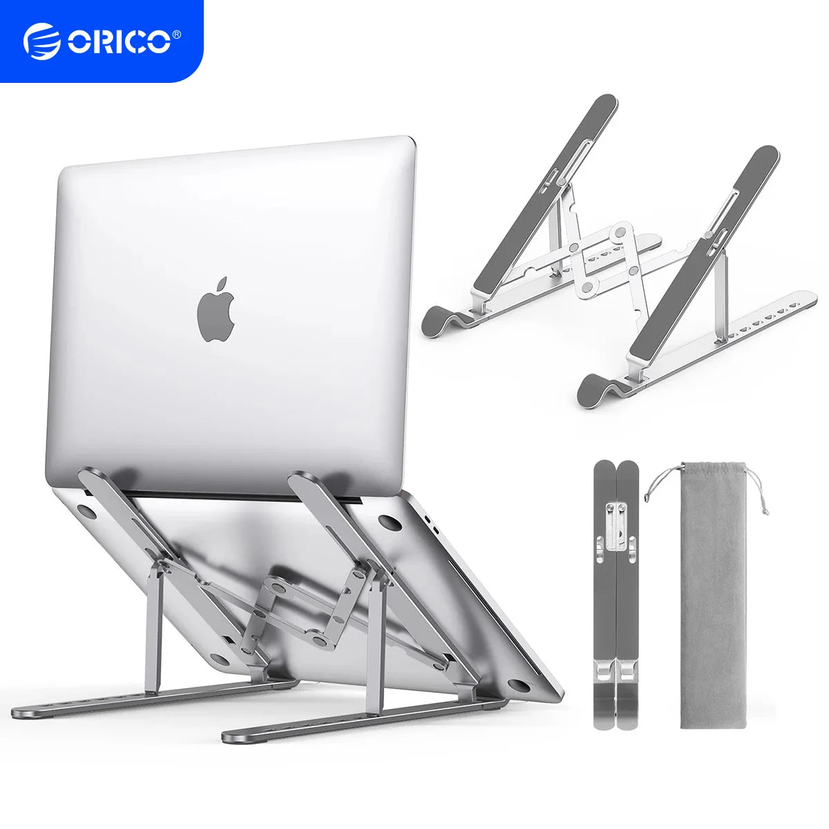 Support pour ordinateur Portable pliable ORICO, support pour ordinateur Portable réglable en aluminium support pour ordinateur, 7 Angles pour tablettes MacBook