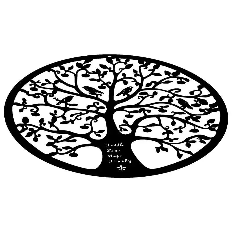 Wanddekoration Lebensbaum aus Metall, Wandlampe aus Eisen, hohle Lilienskizze, Dekoration für Wohnzimmer und Schlafzimmer