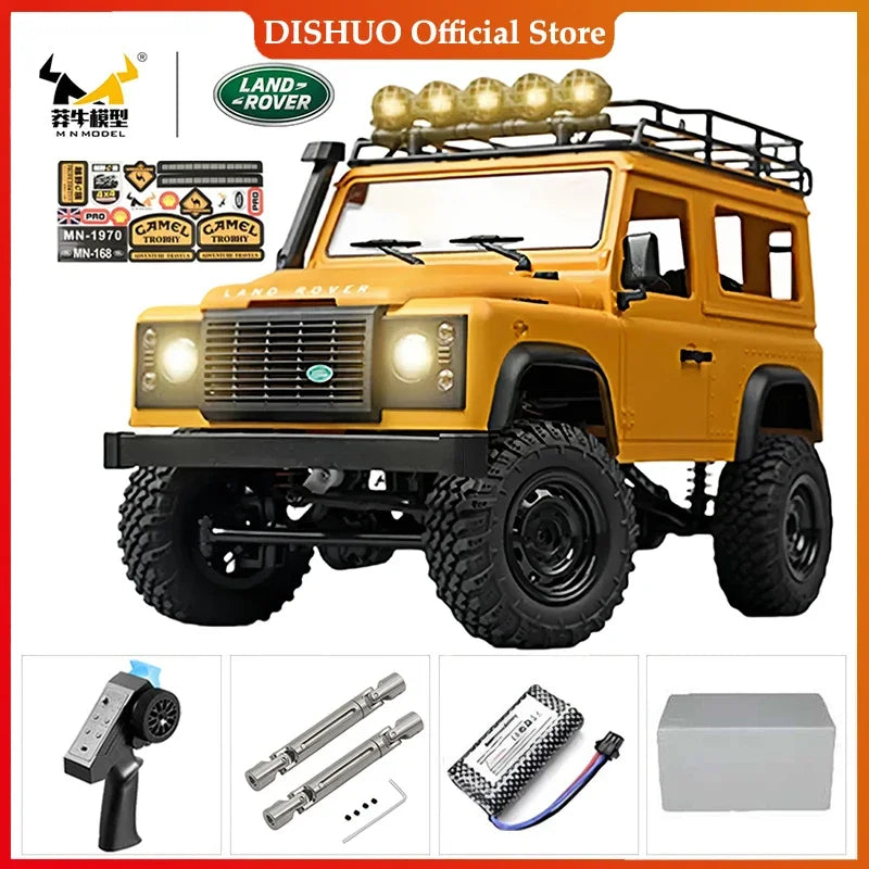 Voiture sur chenilles RC 4x4 MN128 MN82S 2.4G, Buggy d'escalade professionnel avec lumière LED, voitures télécommandées à grande échelle, jouets pour garçons, cadeau