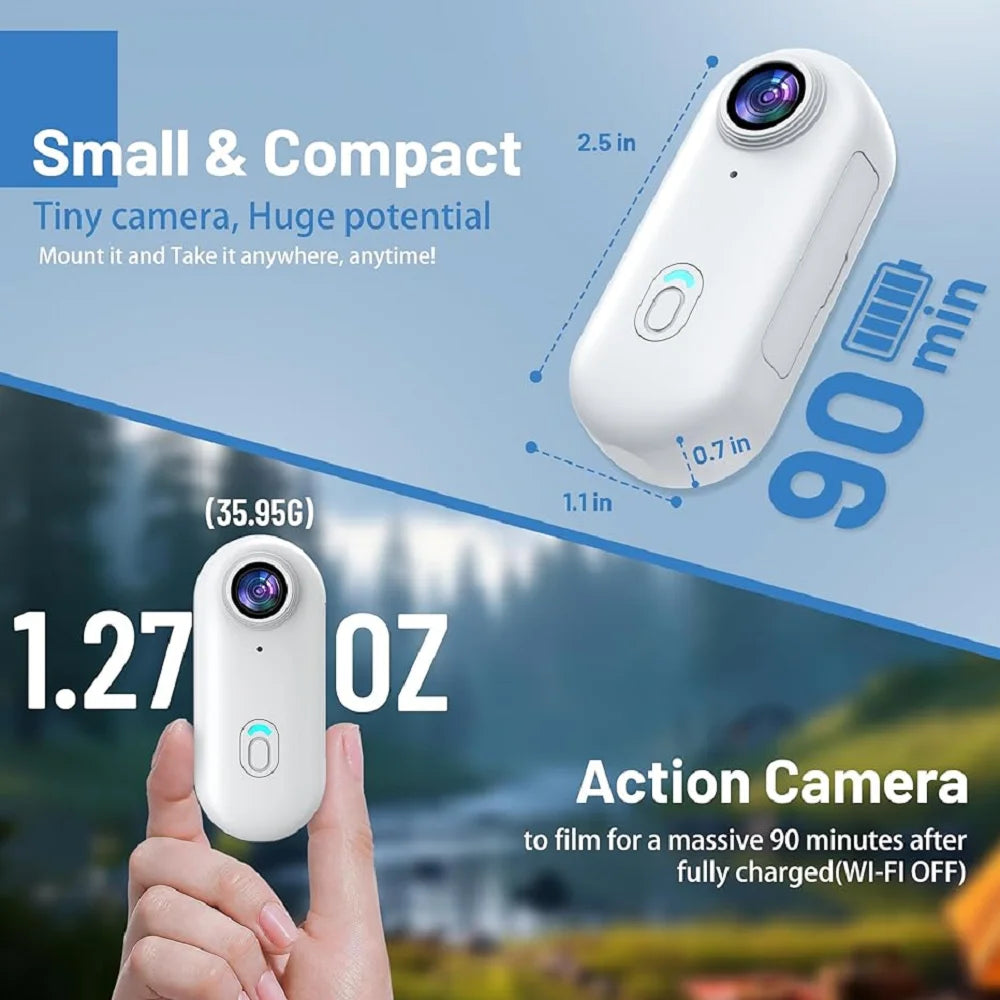 Mini Caméra d’Action JETO H88 1080P – POV, WiFi, Magnétique, Portable
