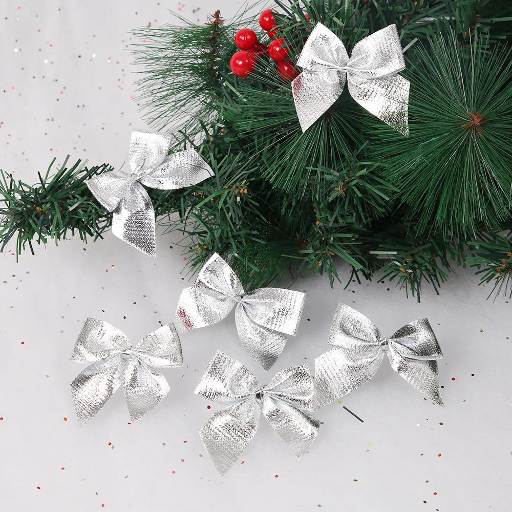 Mini nœuds de Noël, décorations pour la maison, 12 pièces