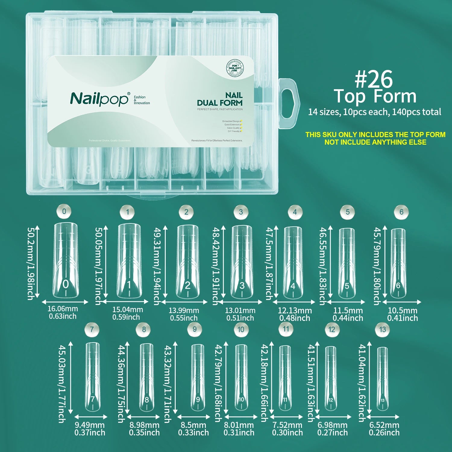 Formes doubles pour ongles, réutilisables, pointes claires, manucure française, Gel/Polygel/Acrylique, 70/140 pièces