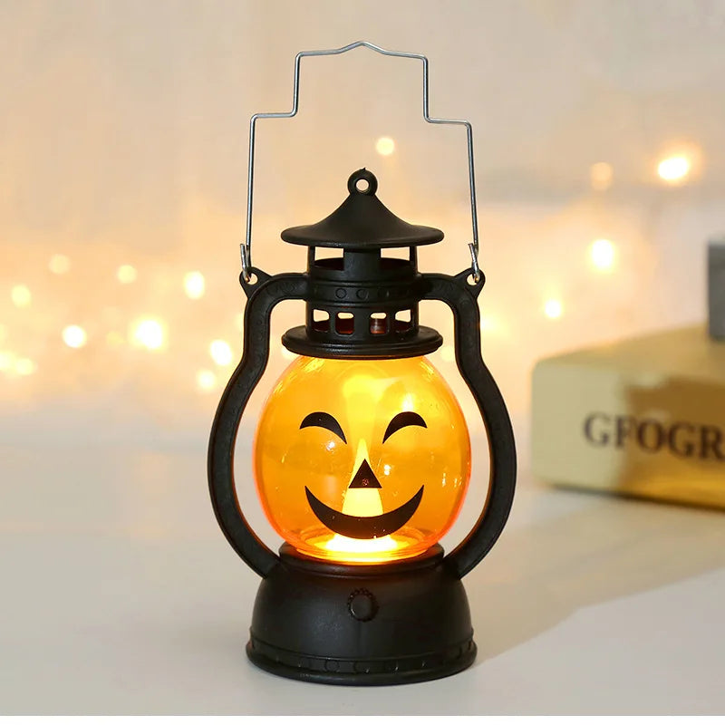 Lanterne Citrouille LED – Bougie Fantôme Halloween – Décoration Maison, Accessoire Horreur