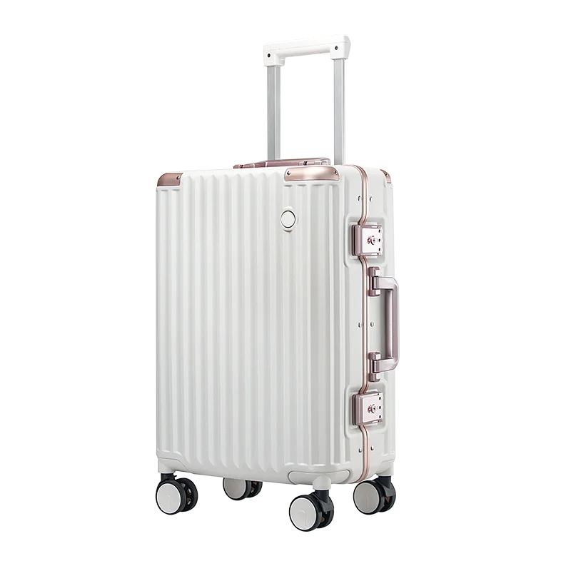 Valise rigide en PC avec cadre en aluminium – bagage à roulettes à serrure TSA, 20, 24 et 26 pouces