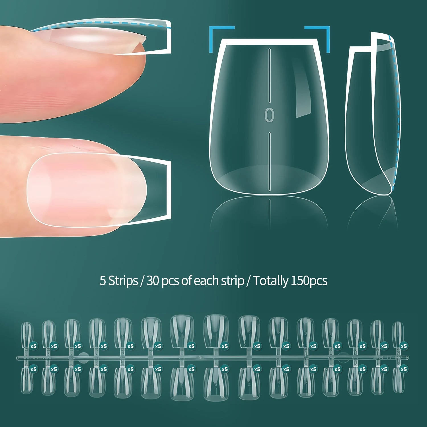 Faux Ongles Acryliques 140/150 pcs - Instant Apex Nailpop