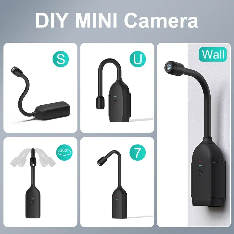 Mini caméra WiFi QJ700 HD 1080P Kaysunlink – Objectif flexible 360° avec audio bidirectionnel