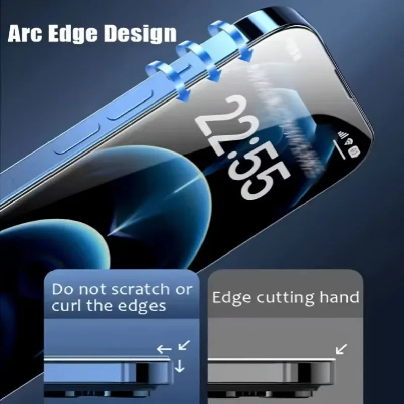 Verre trempé anti-espion pour iPhone – Protection écran confidentialité 3 films