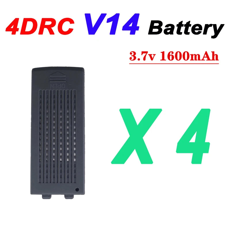 Batterie de Drone 1S Originale 4DRC V14, 3.7V, 1600mAh, pour 4D V14, Accessoire pour Hélicoptère, Quadrirotor RC, Pièce Détachée, Mise à Niveau, 3.7V
