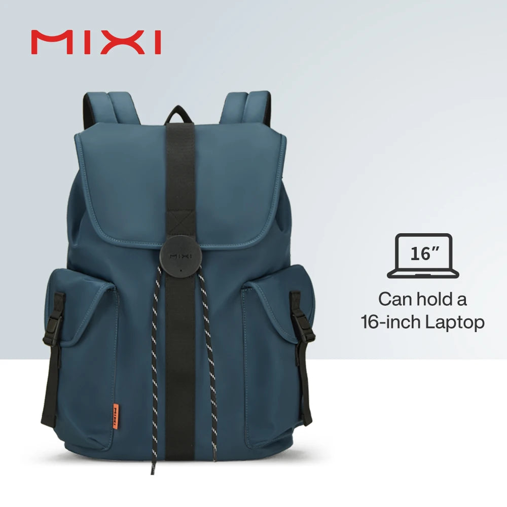 Sac à dos Mixi 16'' pour ordinateur portable – Unisexe, léger, imperméable, week-end et voyage
