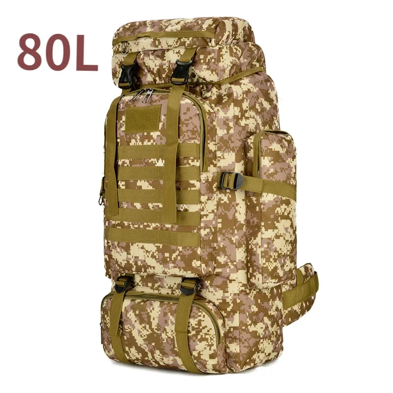 Sac à dos d’alpinisme et de randonnée – Grande capacité 80L / 100L, tactique plein air