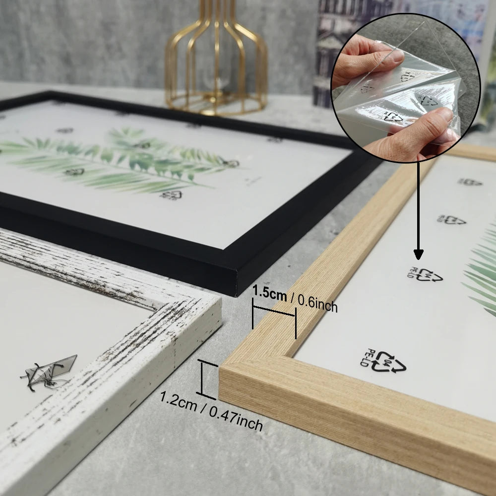 Cadre photo en bois pour mur, support pour gérer la photo, cadeau commémoratif, décor photo, 10x15 cm, 15x20 cm, 20x25cm, A4