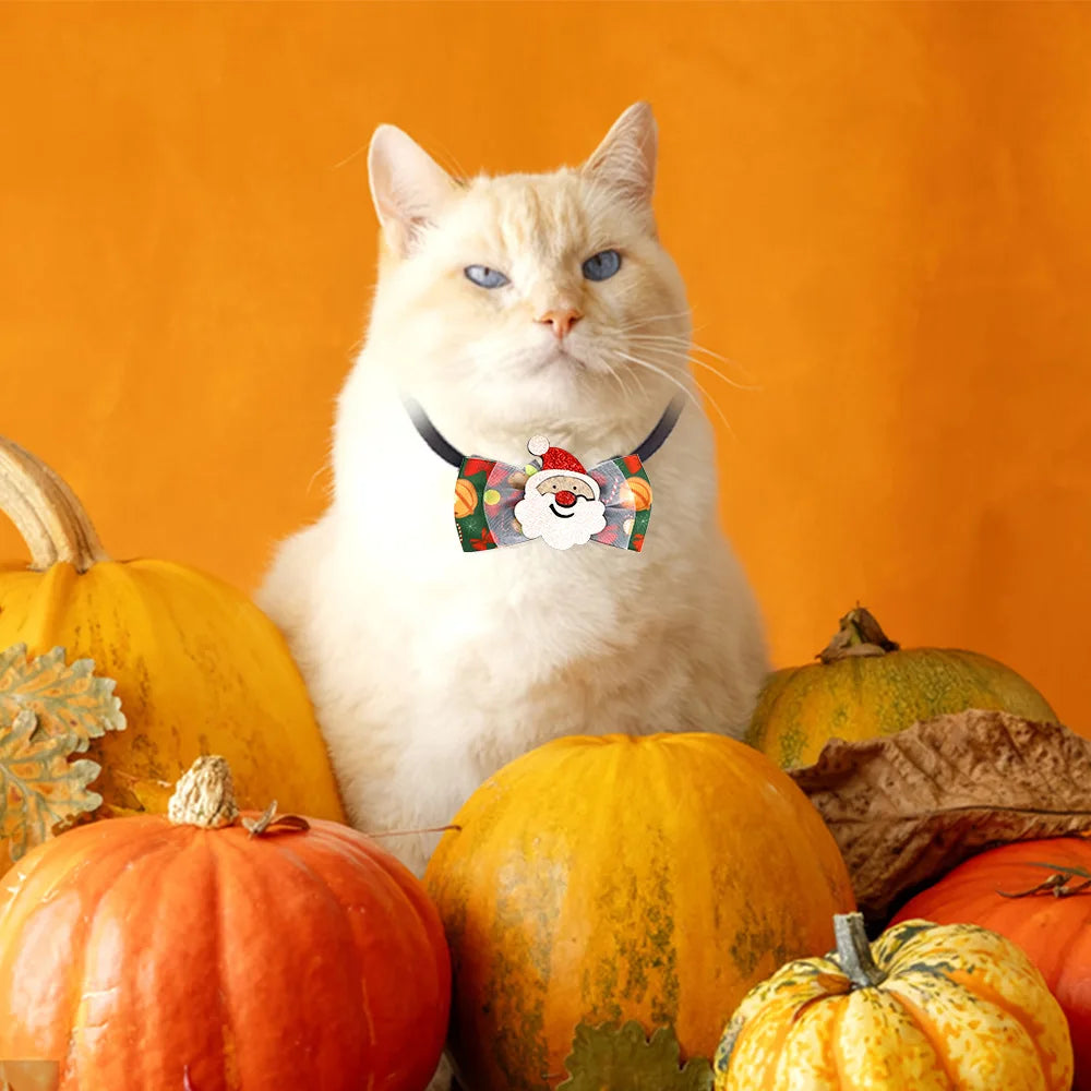 Collier décoratif pour animaux de compagnie, père Noël, wapiti, chat, chien