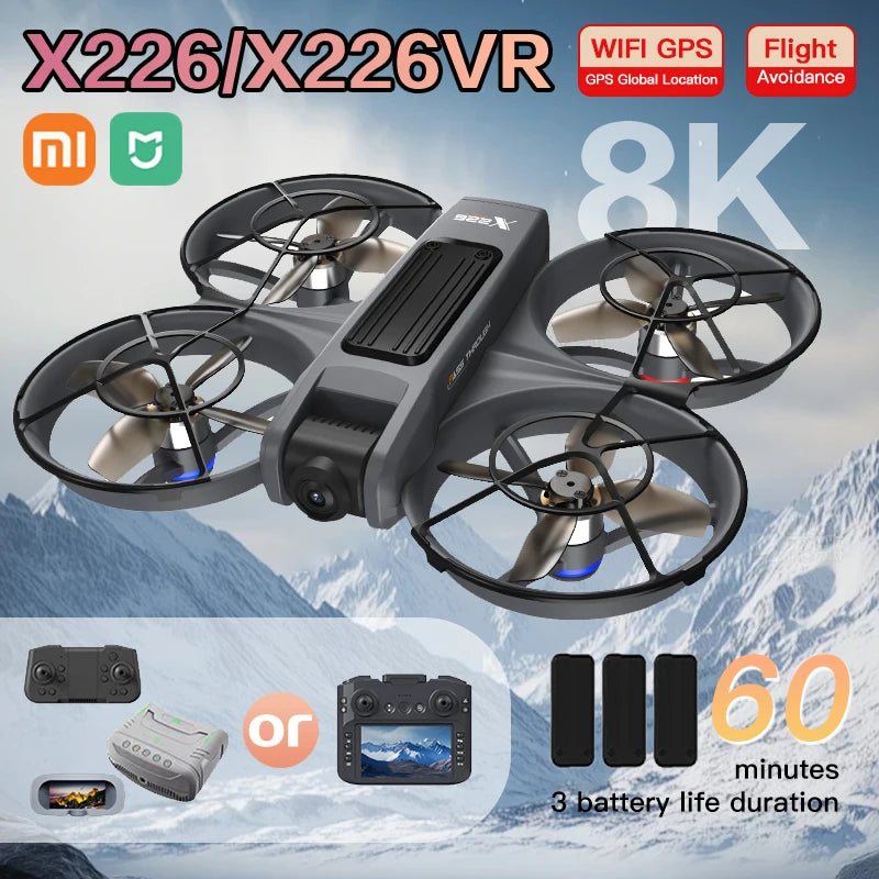 Mini Drone X226/X226VR Drones 4K professionnel Xiaomi Mijia Drone quadrirotor