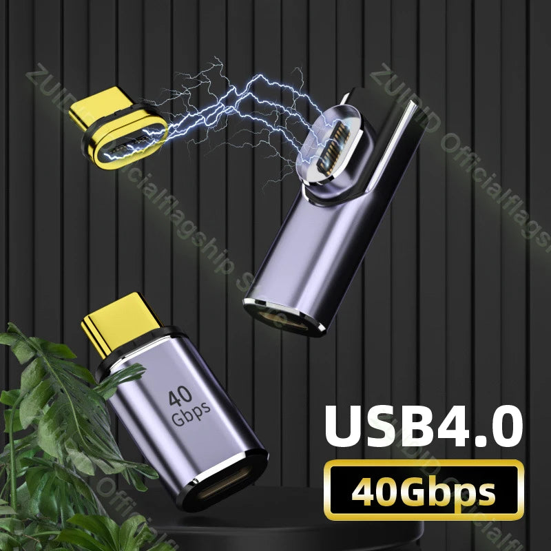 Adaptateur magnétique USB C 40Gbps, Thunderbolt3 , 100W, chargeur rapide, 8K @ 60Hz