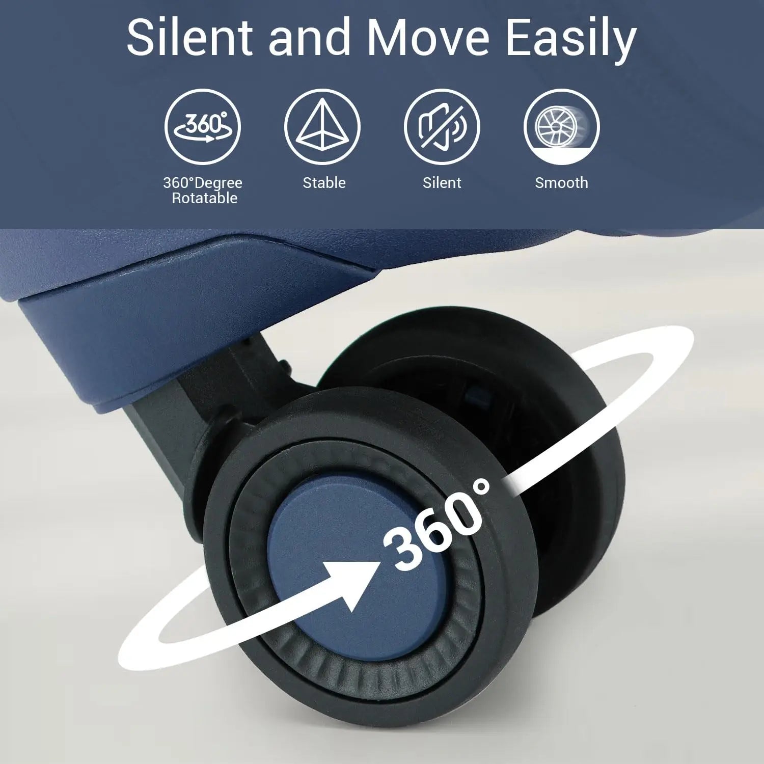 Ensemble de valises rigides British Traveler KONO, 4 pièces, PP, serrure TSA