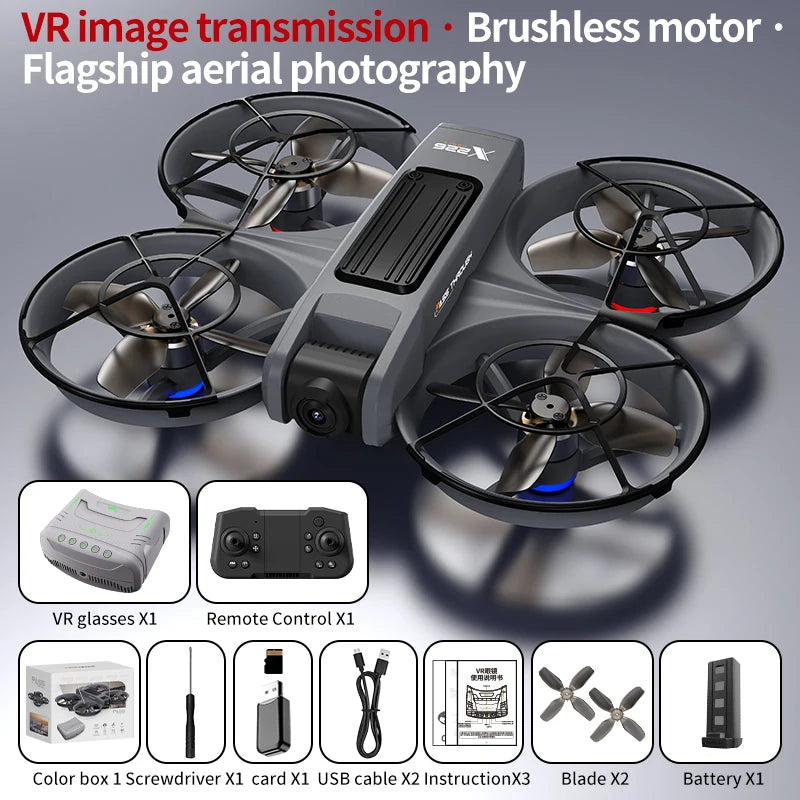 2025 VR X226 Drone 6K HD – Quadcopter RC avec Moniteur et Caméra