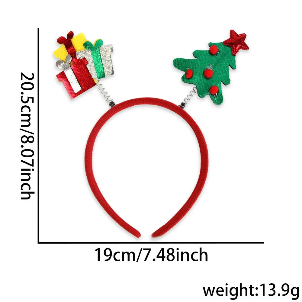 Serre-tête décoratif, Bandeau en bois de renne de noël, couvre-chef en plastique étoile pour enfants, ornement festif, décoration pour fête de noël