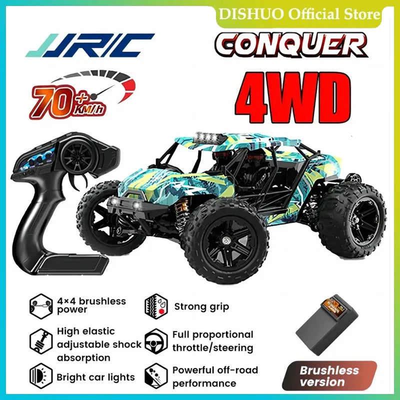 Voiture RC JJRC-Coche Teledirigido 1:14, Escoacrylate Motor Sin en 70 KM/H. Voiture de course télécommandée, haute vitesse, 50 km/h