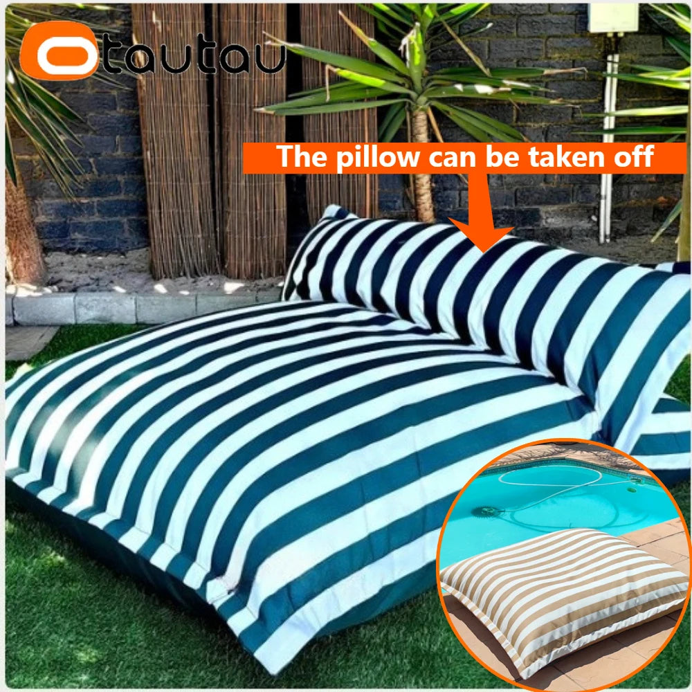 Pouf Flottant Géant – Housse Imperméable pour Piscine, Plage et Jardin (Sans Remplissage)