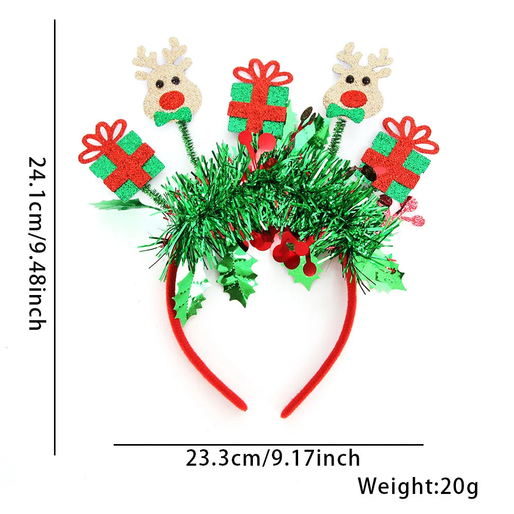 Serre-tête décoratif, Bandeaux du Nouvel An et de Noël - Cerceaux pour cheveux de bonhomme de neige de renne