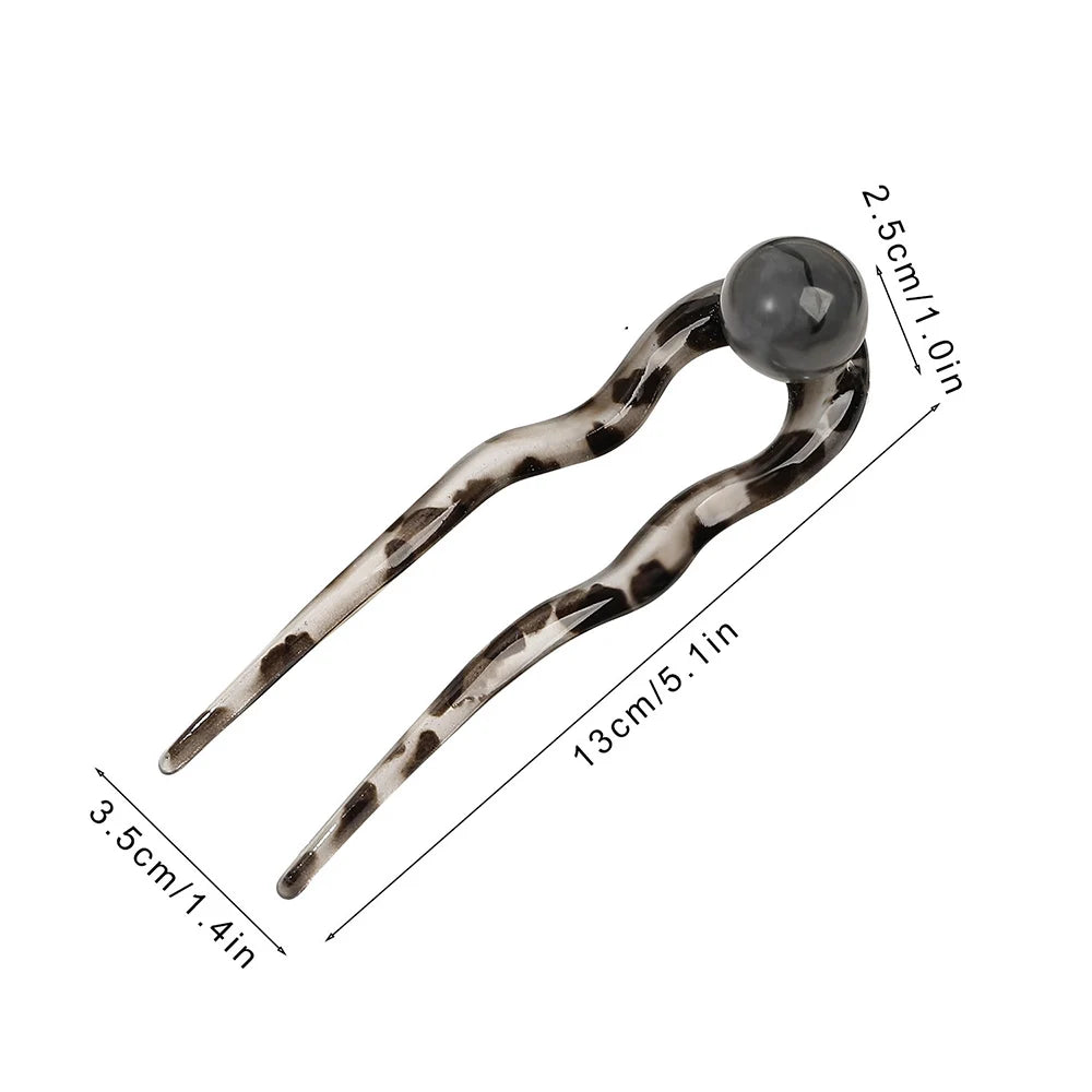 Retro U-förmige Haarnadel aus Acetat für Damen