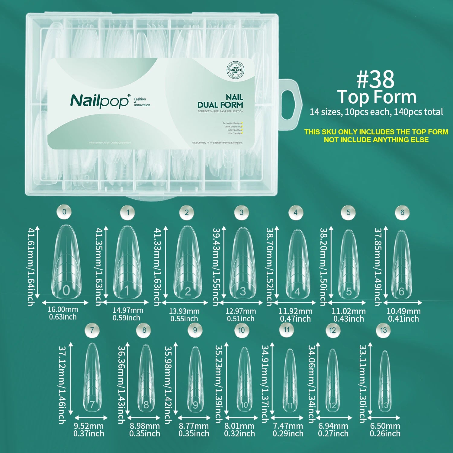 Formes doubles pour ongles, réutilisables, pointes claires, manucure française, Gel/Polygel/Acrylique, 70/140 pièces