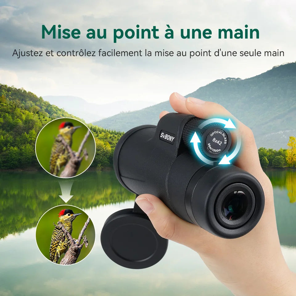 SVBONY Long Distance Portable Monocular Telescope, Professional HD Zoom