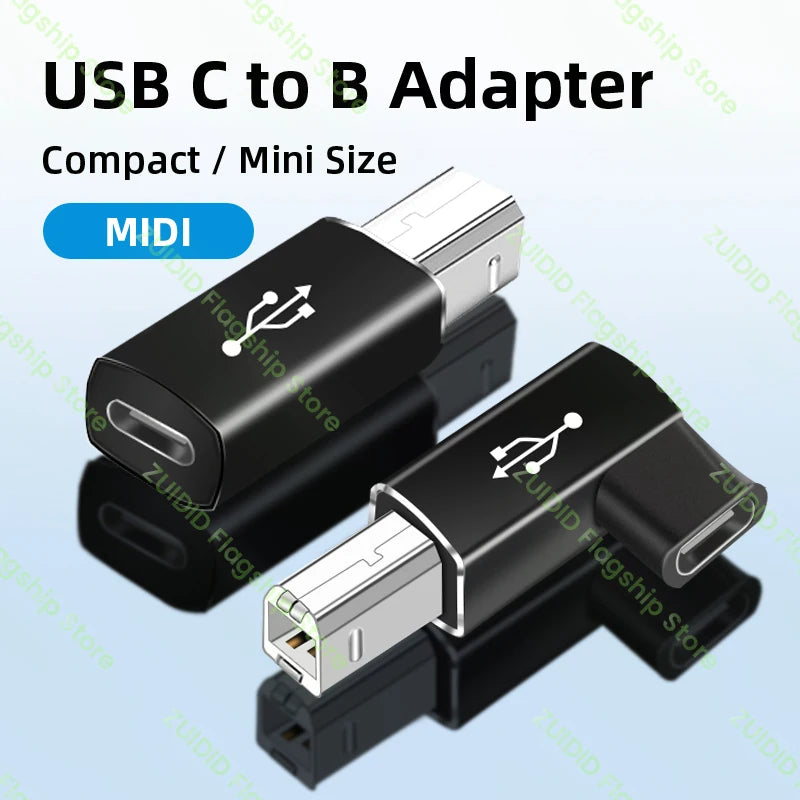 Adaptateur d'imprimante USB 2.0 USB Type C à Type B mâle pour imprimante disque dur Base Machine à fax Scanner USB 2.0 Type C adaptateur d'imprimante