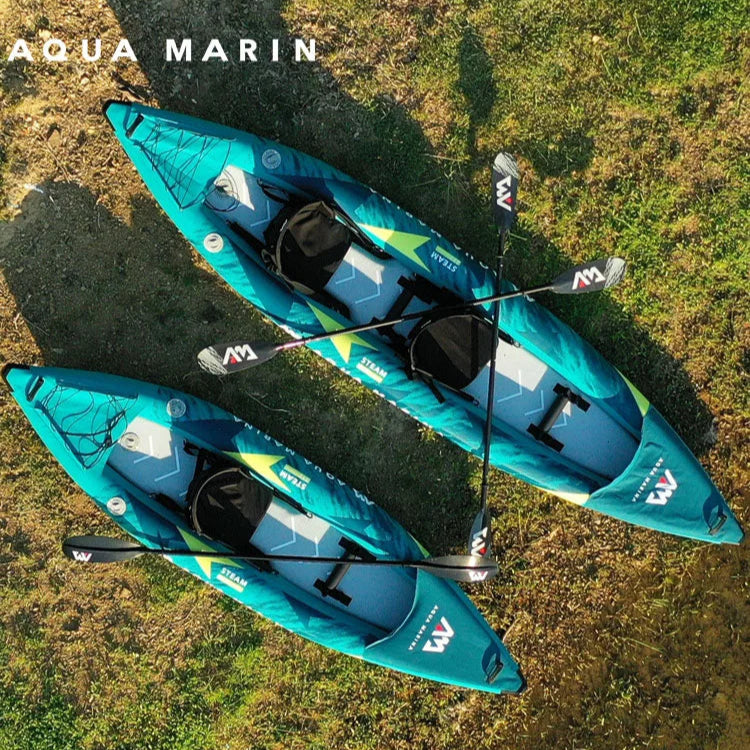 Bateau gonflable AQUA MARINA 2 personnes modèle kayak de sport canoë STEAM canot en PVC radeau pompe siège drop stitch plancher PVC laminé
