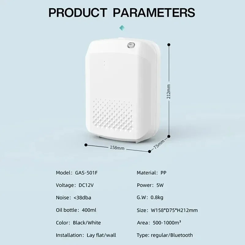 Diffuseur de parfum intelligent, contrôle Bluetooth, oasis aromatique électrique, désodorisants pour la maison, hôtels, 500 m3