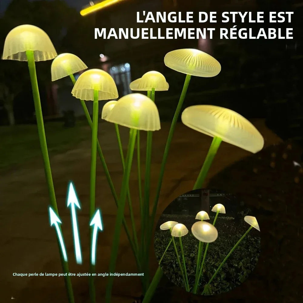 LED Solar-Qualle / Pilz-Fee – Wasserdichte RGB-Gartenleuchte