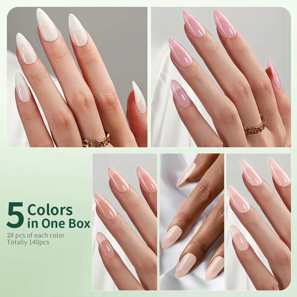 Ongles Naturels Nude 140 pièces - Nailpop 3-en-1 – Ultra-Fit, Press-On, DIY Manucure
