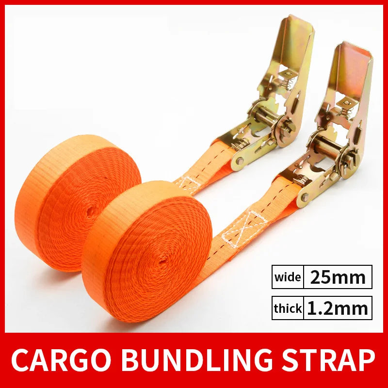 Sangle de chargement avant robuste à cliquet avec boucle métallique pour voiture et camion – Arrêt réglable et sécurisé pour un transport sécurisé des bagages