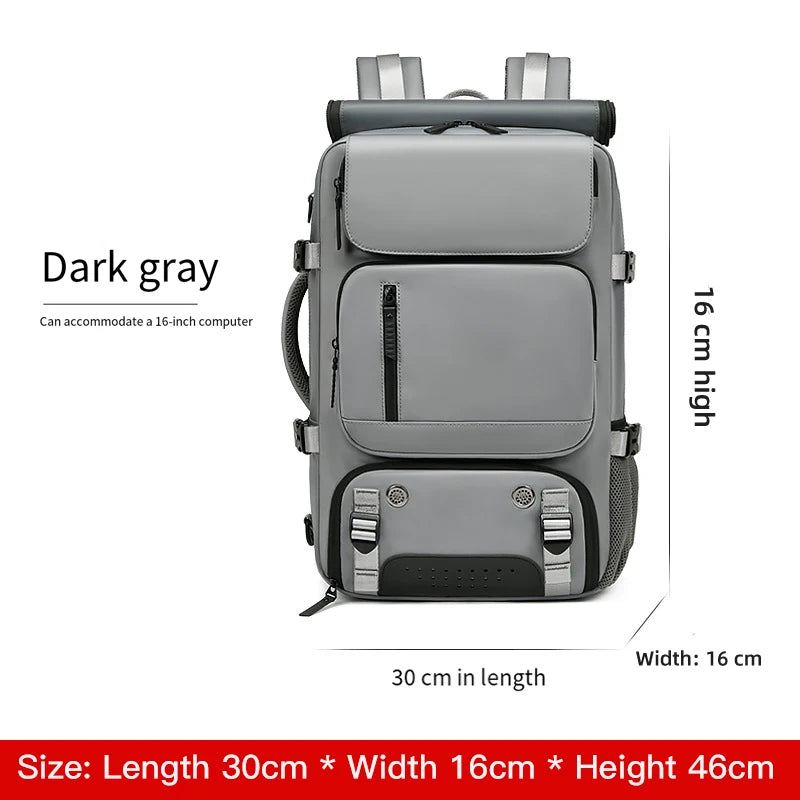 Sac à dos SUSHIMU – Voyage en plein air à double épaule pour hommes, grande capacité, compartiment ordinateur portable