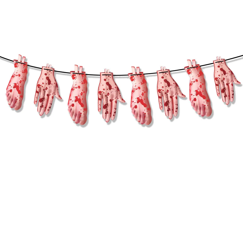 Banderole Halloween – Bannière Couteau Sanglante – Décoration Fête & Photo Horreur