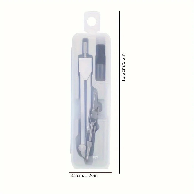 Compas en métal de haute précision, outils de dessin professionnels, outils de dessin de cercles mécaniques, outils de dessin d'ingénierie, 1 paquet