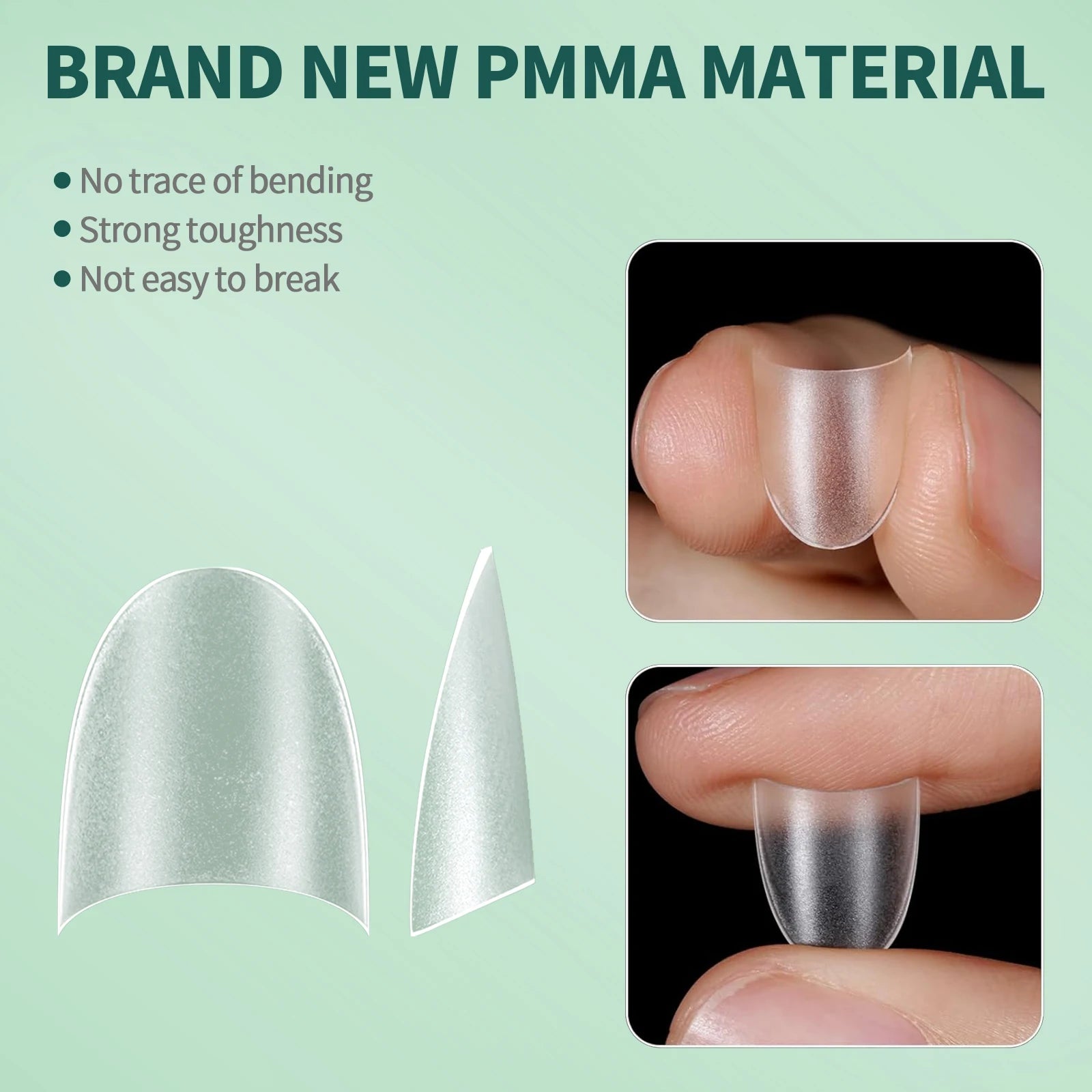 Kurze Kunstnägel mit halber Abdeckung, C-Kurve N64. für Verlängerung, DIY-Nagelstudio, 150 Stück, 256 12 TANNr