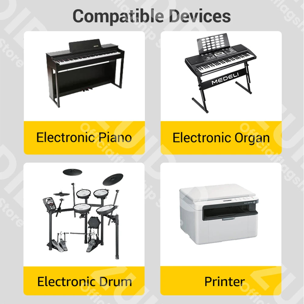 Adaptateur d'imprimante USB 2.0 USB Type B vers USB C/Micro USB/Mini USB femelle vers pour imprimante mâle, Base de disque dur, Machine de télécopie, Scanner