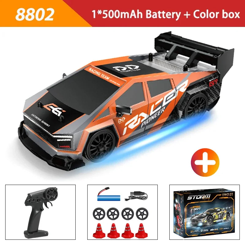 Oike 1:24 télécommande dérive RC voiture 4WD voitures de course à grande vitesse 2.4G modèle de véhicule radiocommandé jouet cadeau pour enfants adultes