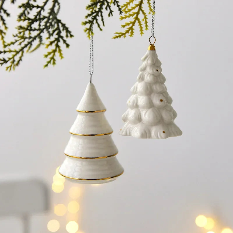 Mini sapin de Noël en céramique nordique, Décoration de Noël, arbre de Noël, cadeau de Noël, petits ornements