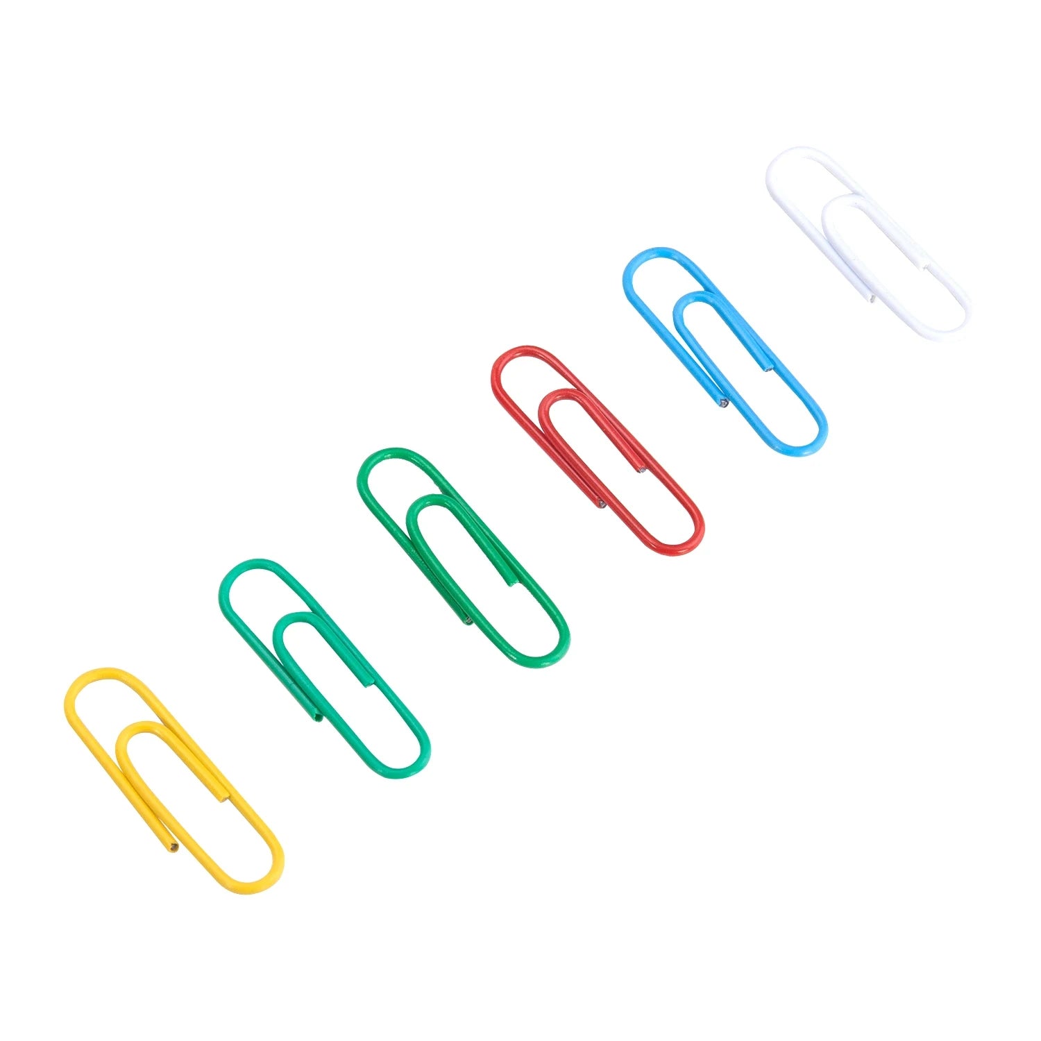 Trombone de couleur ronde revêtue de PVC, 100 Clips/boîte, 29mm, papeterie scolaire et de bureau à usage domestique
