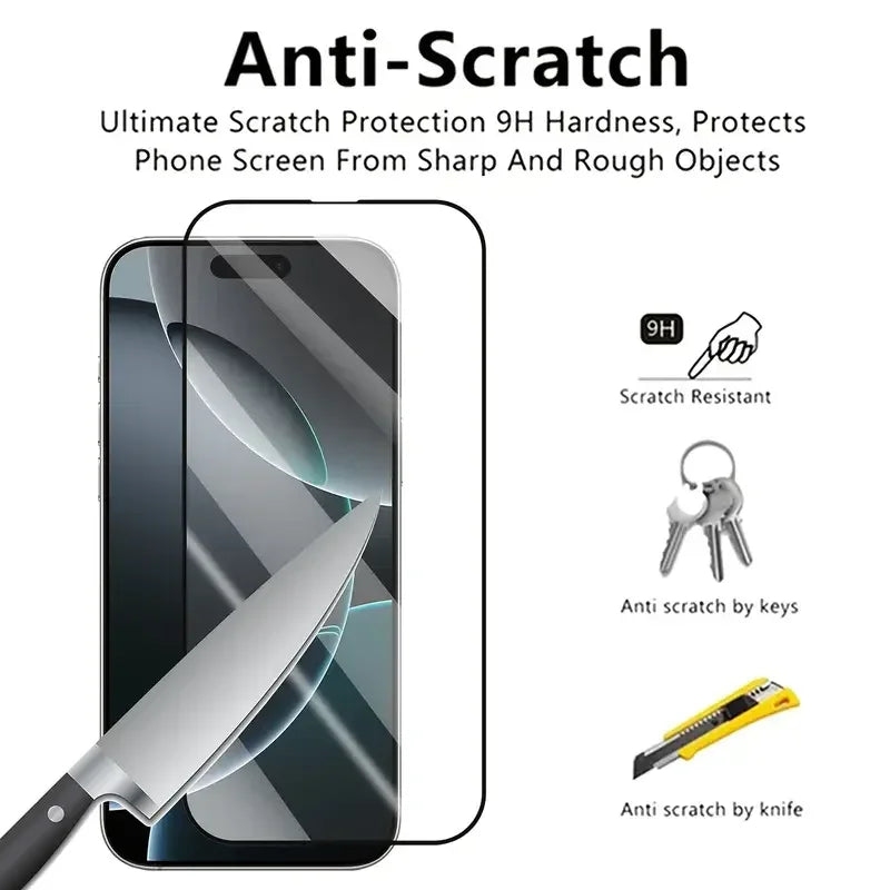 Protecteur d'écran anti-rayures, Film de protection en verre trempé pour IPhone 17 Pro Max 17Air 17Pro Max