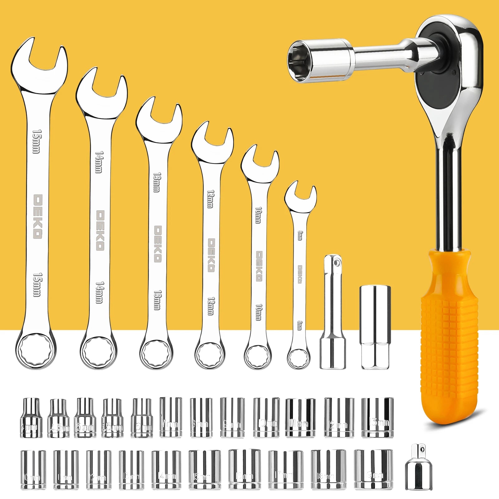 Kit d'outils de réparation automobile, ensemble d'instruments mixtes, avec boîte à outils en plastique, mallette de rangement, 228 pièces